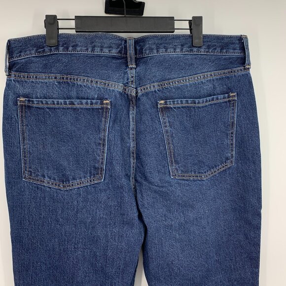 Old Navy Jeans High Rise Slouchy Straight Button Fly Fray Destructed - Picture 7 of 9